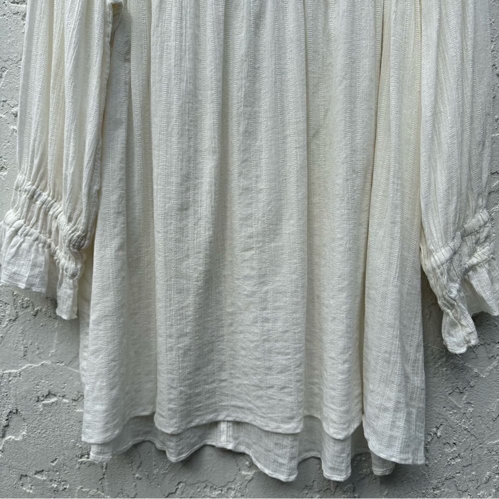 FREE PEOPLE Obi Mila Smocked Tunic Blouse Size Medium - Picture 10 of 12